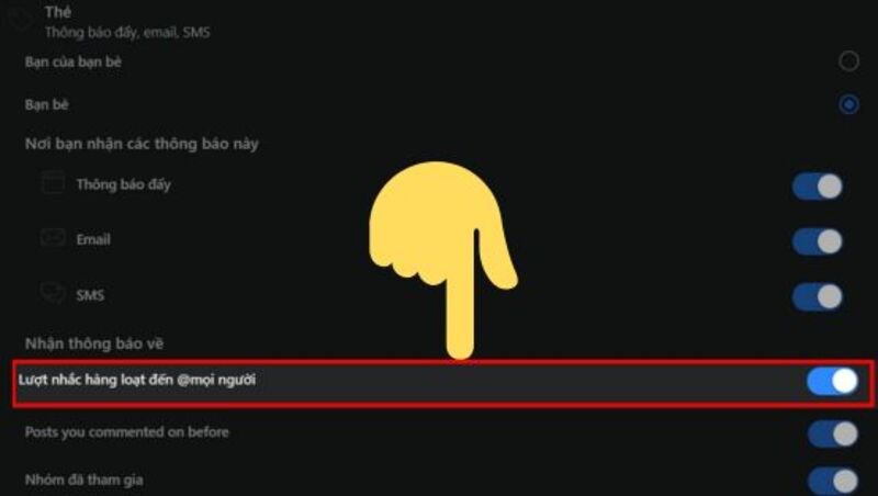 Thanh gạt xanh l&agrave; bạn đang mở