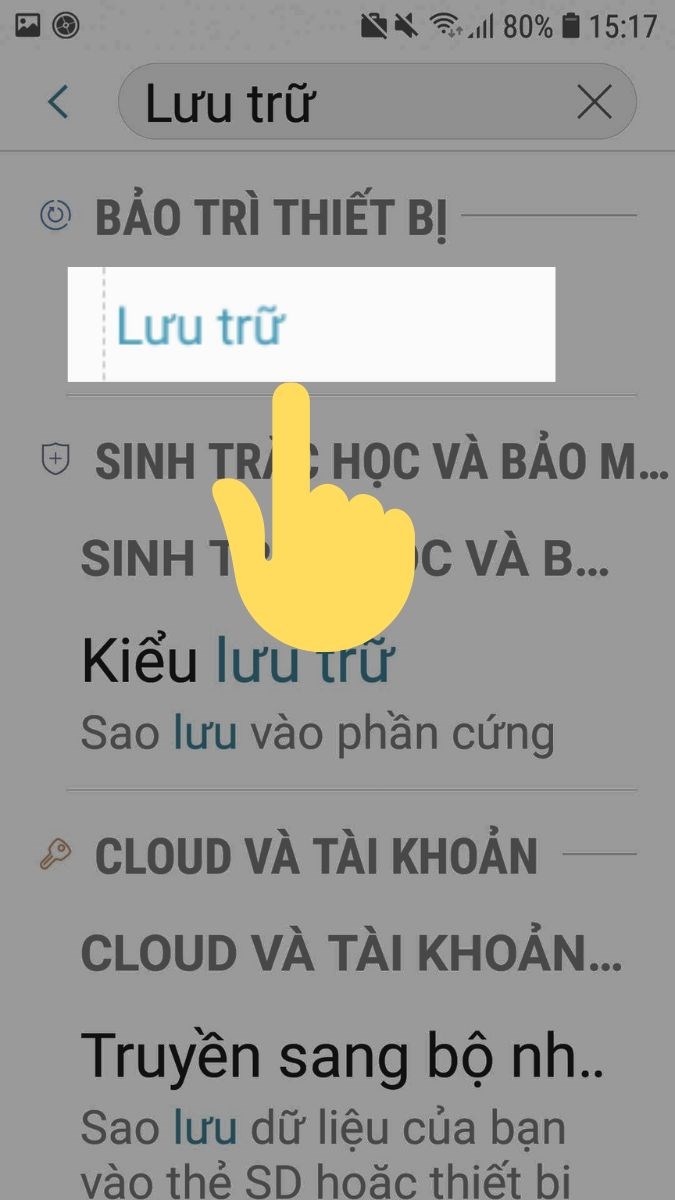 Chọn Lưu trữ