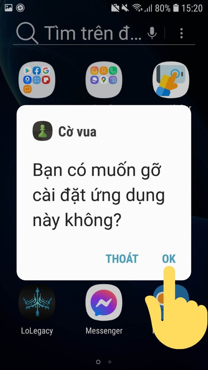 Bạn chọn tiếp OK