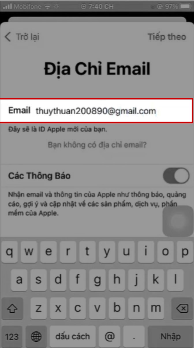 cách ĐK iCloud vì thế Gmail bên trên điện thoại thông minh, máy tính