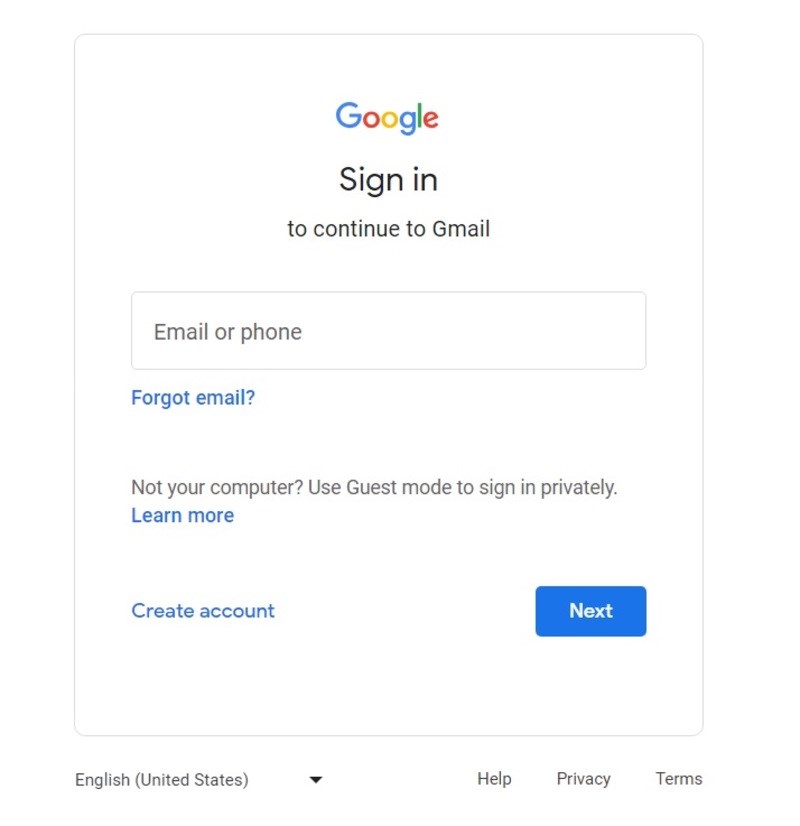 Đăng nhập v&agrave;o t&agrave;i khoản Gmail