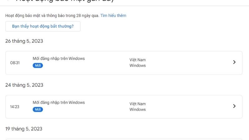 C&aacute;ch giải quyết khi t&agrave;i khoản Gmail bị người kh&aacute;c đăng nhập
