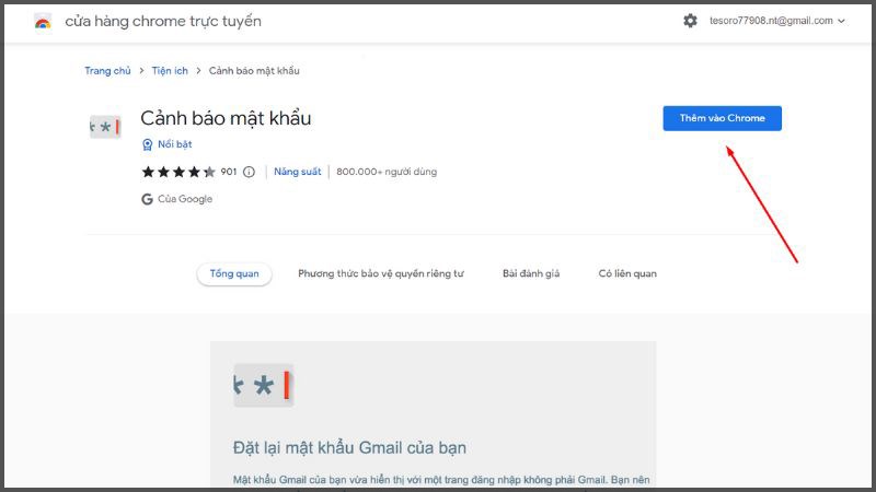 Tiện &iacute;ch cảnh b&aacute;o bảo mật  của Chrome