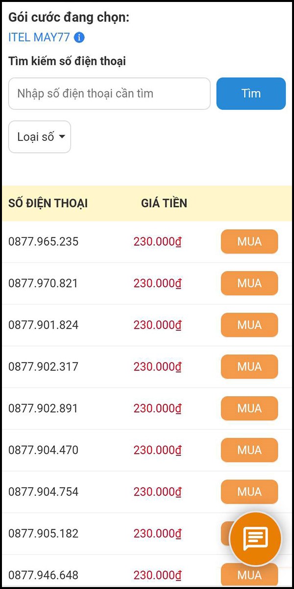 Chọn số điện thoại theo nhu cầu