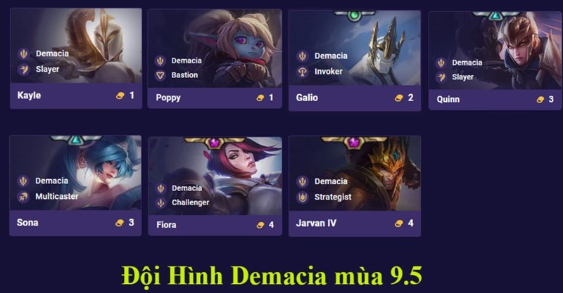 Đội hình Demacia mùa 9.5