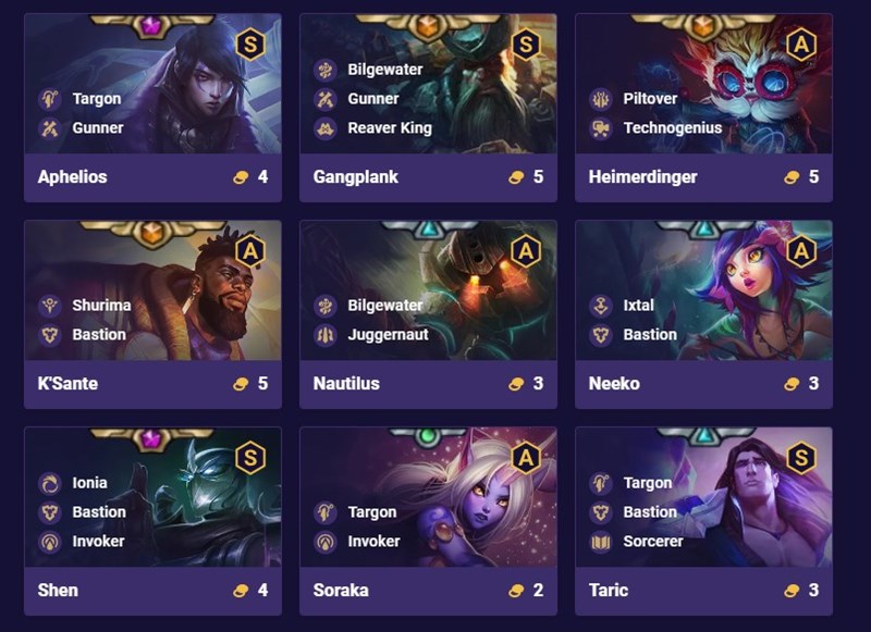 Đội hình Aphelios Targon Can Trường ĐTCL mùa 9.5 Đội hình Aphelios Targon Can Trường ĐTCL mùa 9.5