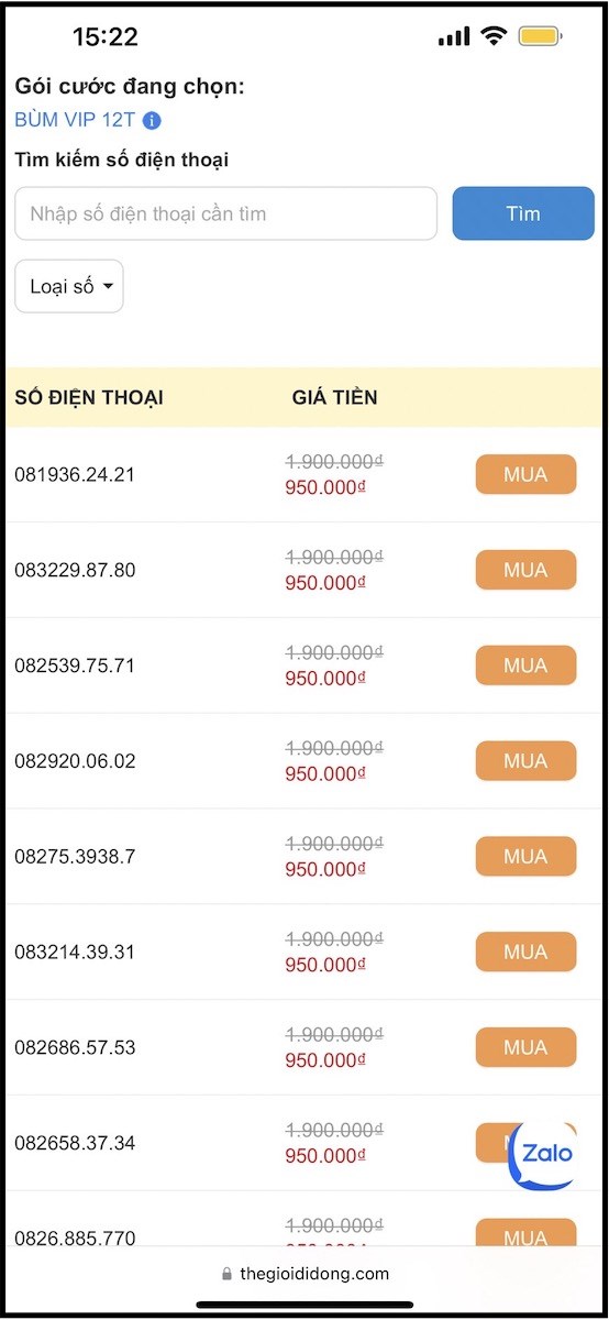 Chọn số điện thoại theo nhu cầu của bạn Chọn số điện thoại theo nhu cầu của bạn