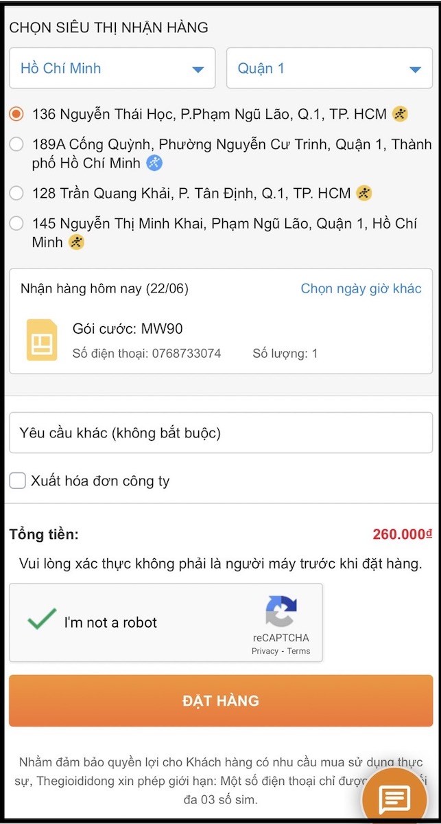 Kiểm tra đơn h&agrave;ng v&agrave; đặt h&agrave;ng