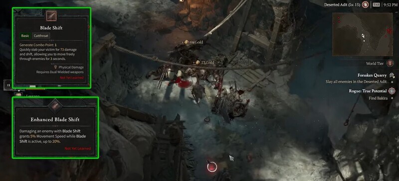 N&acirc;ng 1 điểm chi&ecirc;u Blade Shift