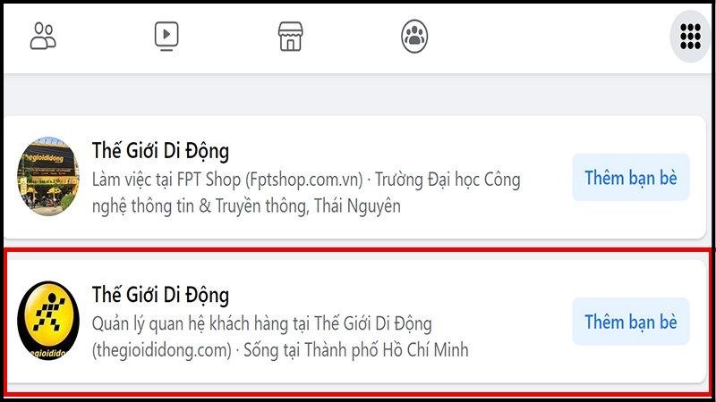 Tài khoản người dùng sẽ hiển thị nếu người dùng có xài Facebook