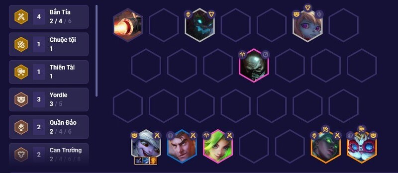 Đội hình cuối trận ở level 8 Đội hình cuối trận ở level 8