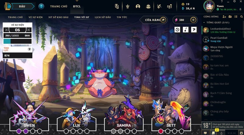 Để nắm được c&aacute;c nhiệm vụ, bạn cần bấm v&agrave;o 4 Tinh V&otilde; Sư