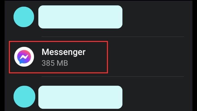 Tìm và chạm vào ứng dụng Messenger