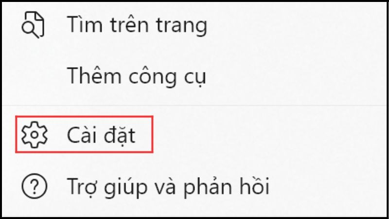 Chọn mục Cài đặt hoặc Tùy chọn, tùy theo loại trình duyệt của bạn