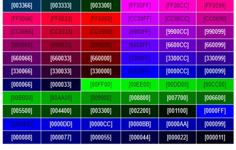 Code color liên quân 3