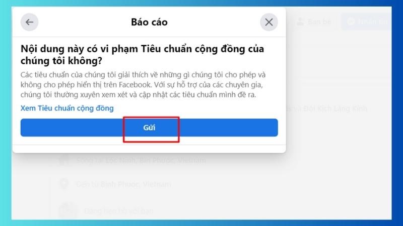 Bước 6: Click Gửi