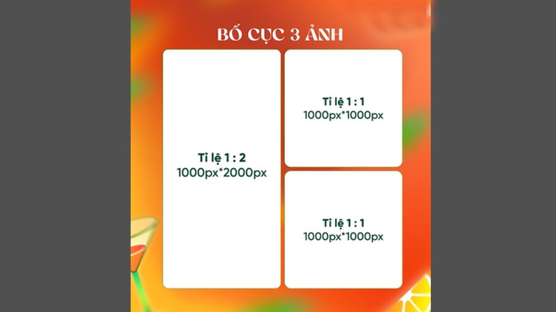 Bố cục 3 ảnh