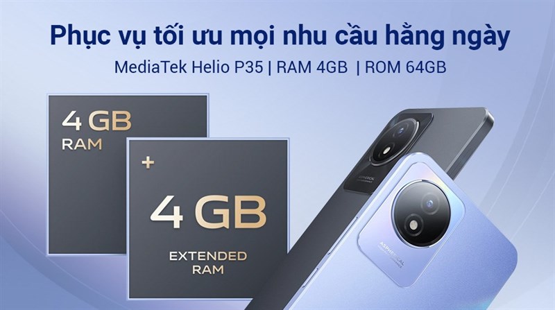 Hỗ trợ mở rộng thêm 4 GB RAM ảo 