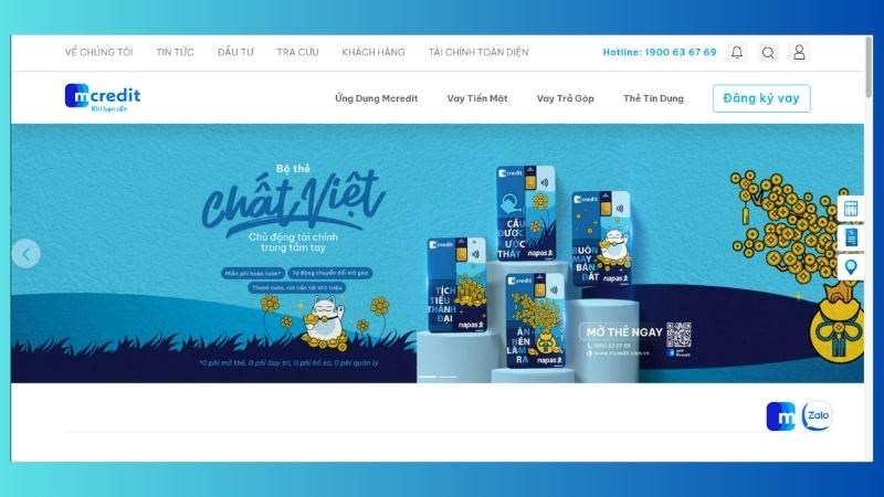 Thẻ t&iacute;n dụng: Mcredit cung cấp c&aacute;c thẻ t&iacute;n dụng