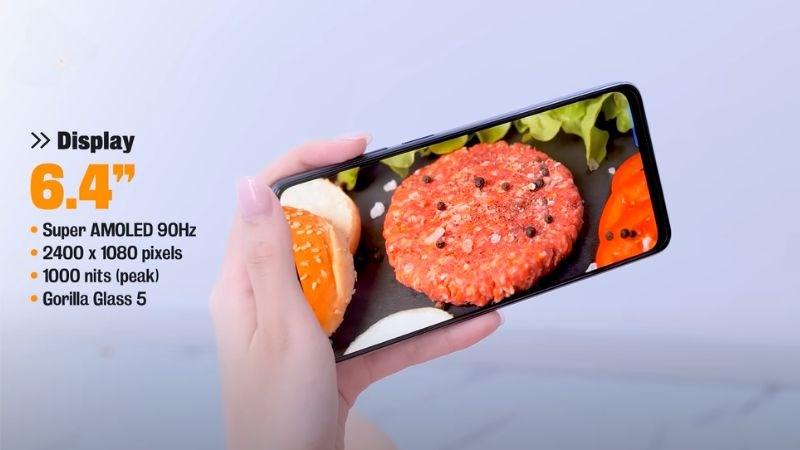 M&agrave;n h&igrave;nh Super AMOLED c&ugrave;ng tần số qu&eacute;t 90Hz