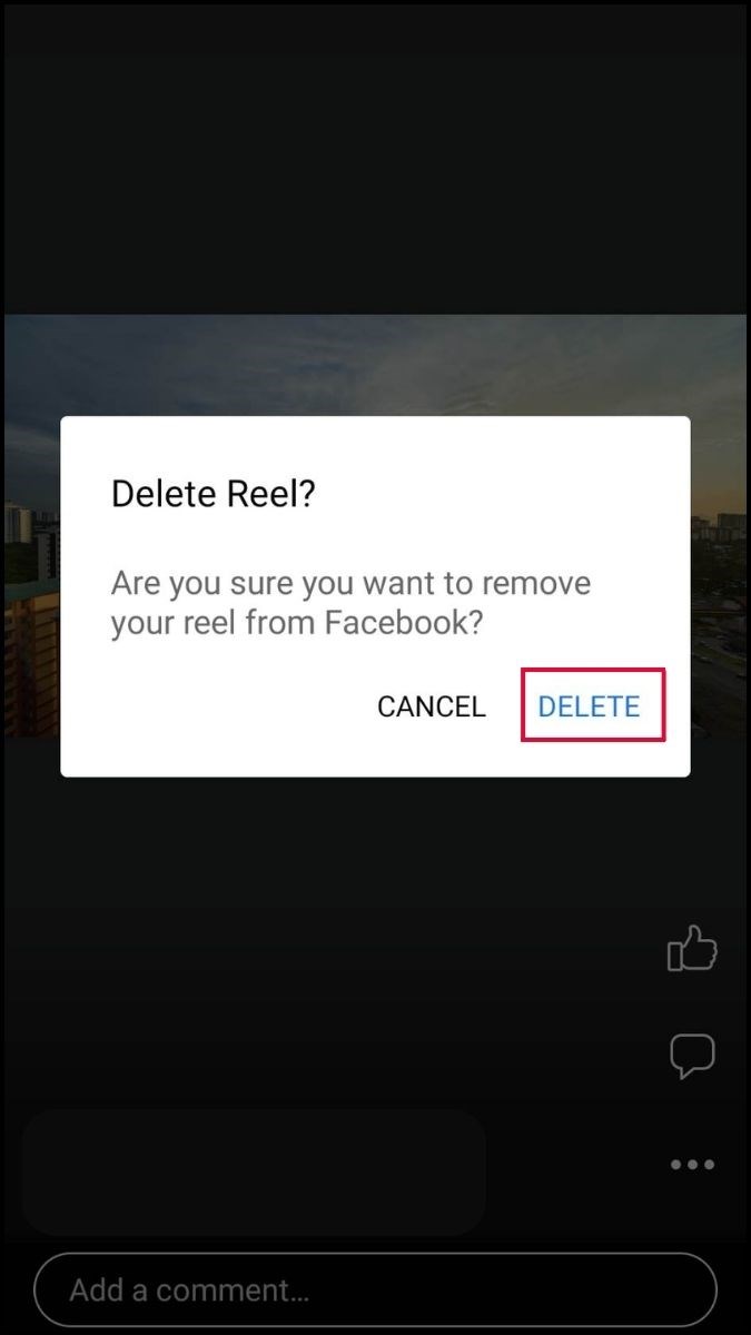 Nhấn vào nút “Delete” để xác nhận lựa chọn