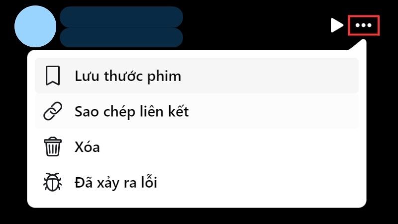 Nhấn vào biểu tượng ba chấm ở góc trên bên phải