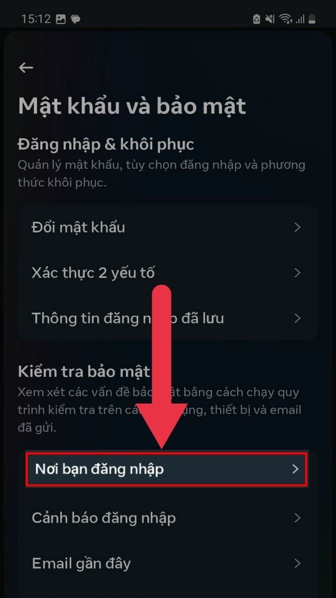 Chọn Nơi bạn đăng nhập