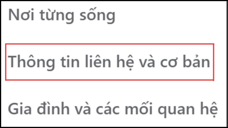 Chọn mục 