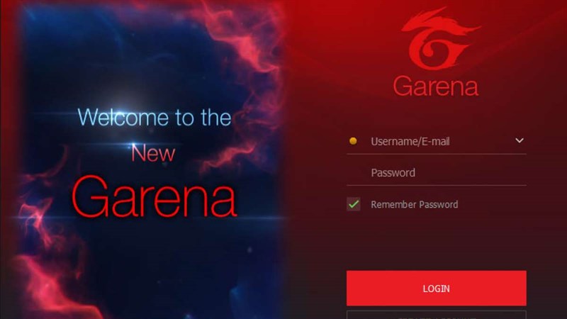 Đăng nhập thông tin tài khoản Garena