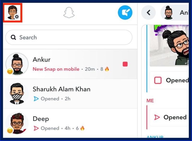 Chọn v&agrave;o C&agrave;i đặt tr&ecirc;n Snapchat Web