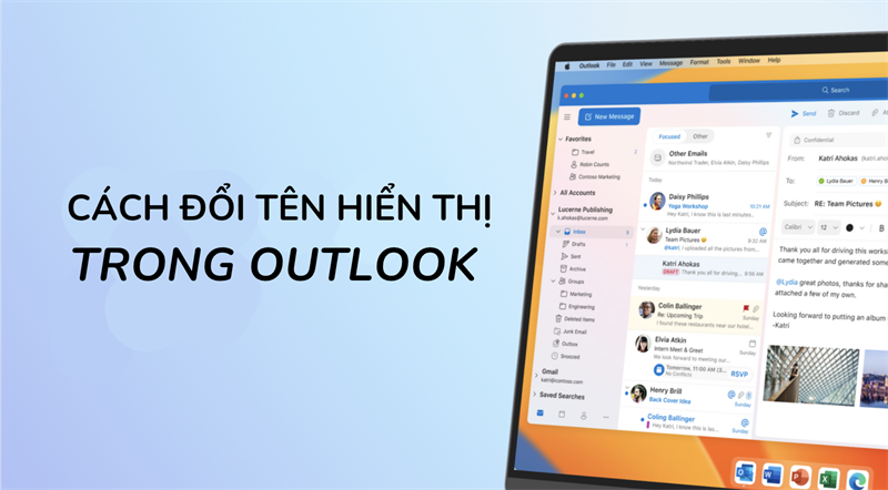 Hướng dẫn cách đổi tên hiển thị trong Outlook