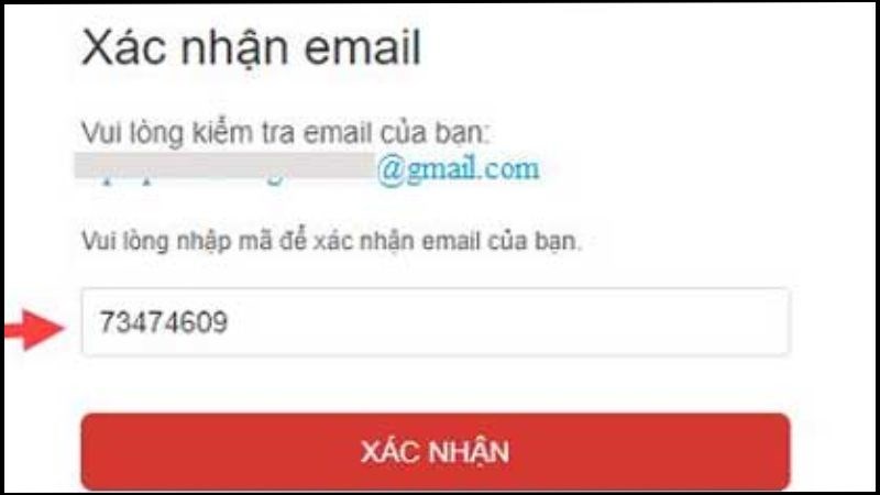 Điền mã xác nhận