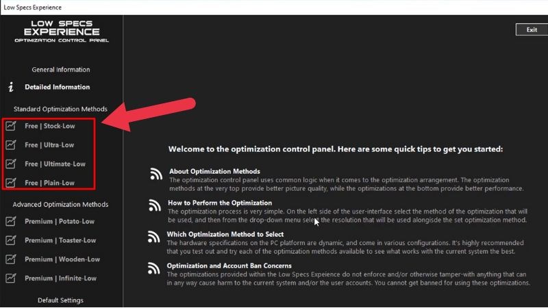 Khuyến kh&iacute;ch chọn Stock Low
