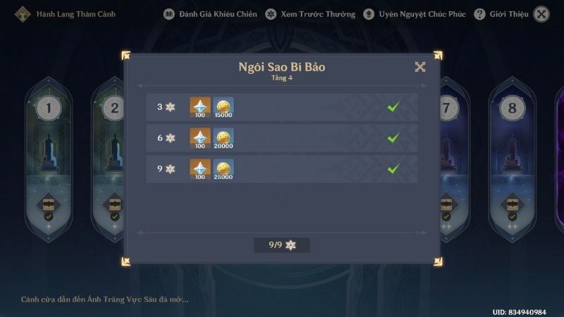 Nội dung khó nhất game, nhưng lượng nguyên thạch được làm mới theo tháng.