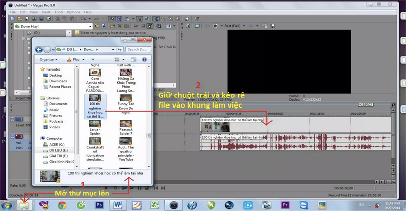 Đưa video v&agrave;o trong Mục thời gian