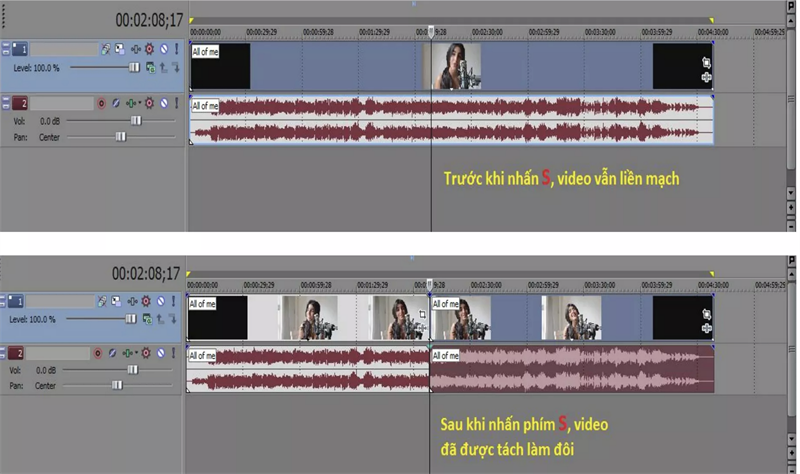Cắt video l&agrave;m 2