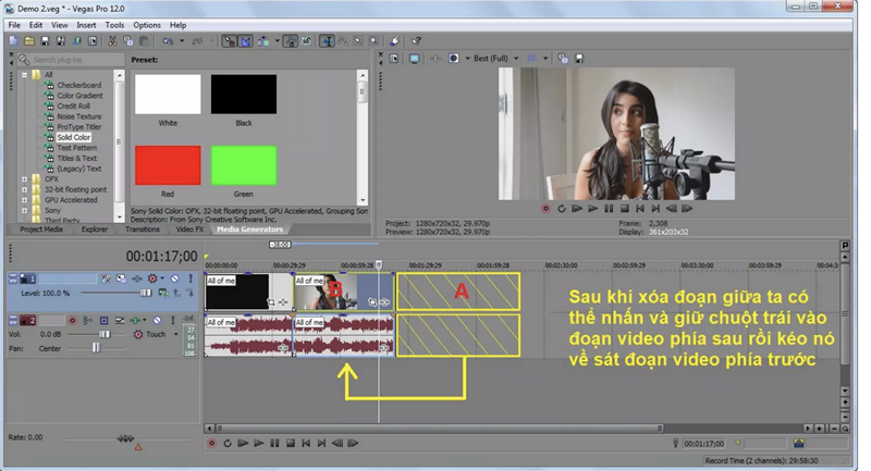 Sắp xếp lại c&aacute;c đoạn video 