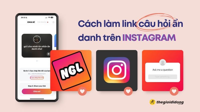 Hướng dẫn cách làm link câu hỏi ẩn danh trên Instagram cực đơn giản.