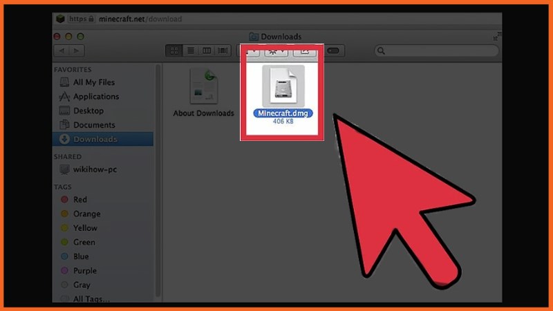 Chuột phải vào file Minecraft.dmg