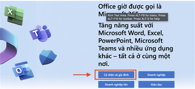 Chọn gói Cá nhân và gia đình