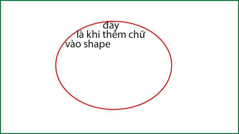 Thêm chữ trong shape 