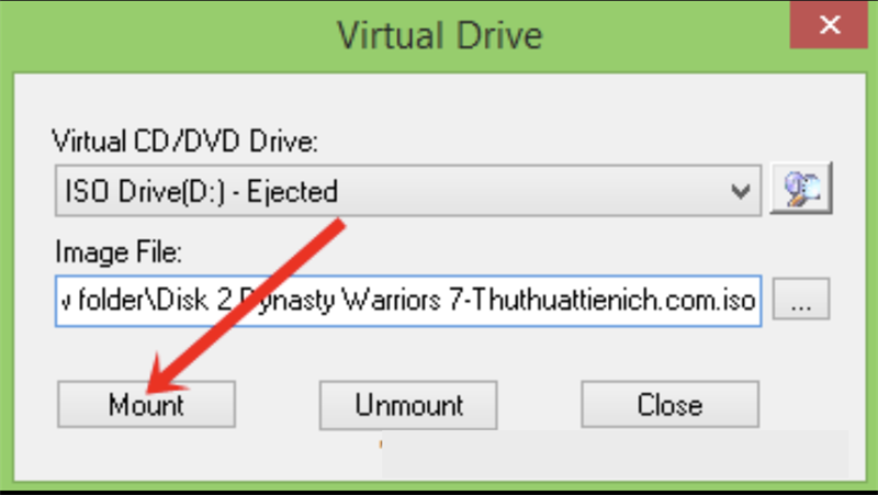Nhấn v&agrave;o mount