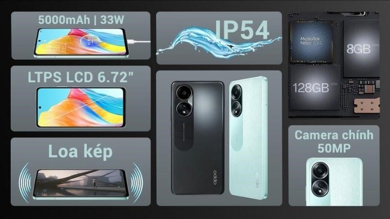 OPPO A58 c&oacute; một số điểm nổi bật