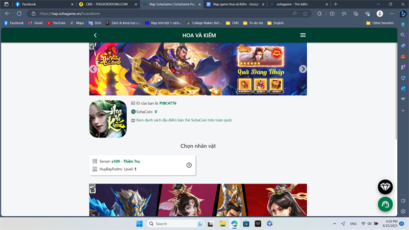 Đăng nhập tài khoản của bạn và chọn nhân vật muốn nạp. Đăng nhập tài khoản của bạn và chọn nhân vật muốn nạp.