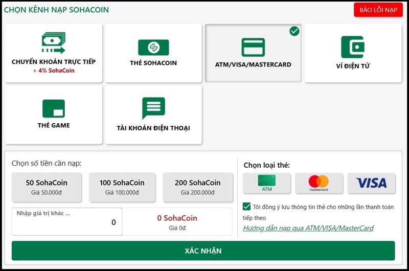 Nạp thẻ ngân hàng là phương thức khá nhanh chóng. Nạp thẻ ngân hàng là phương thức khá nhanh chóng.