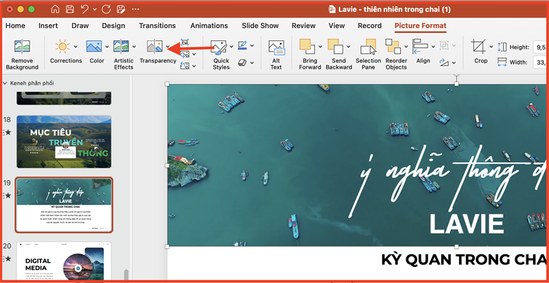 Chọn v&agrave;o mục Transi