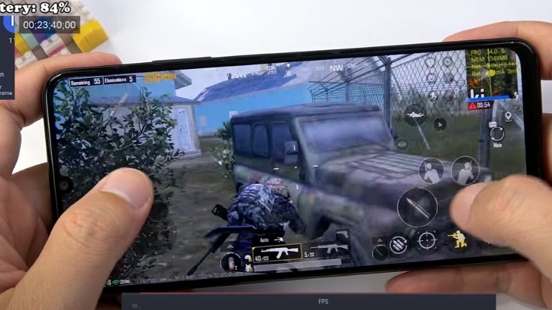 Realme C51 khi test game PUBG Mobile