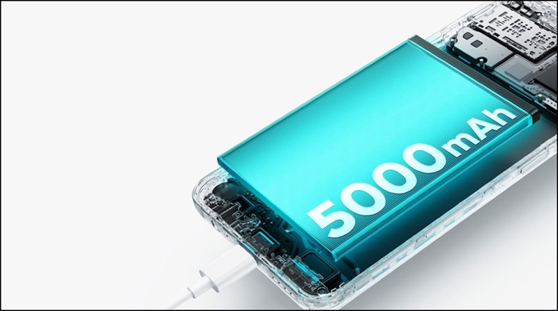 Sở hữu pin lớn 5000 mAh c&ugrave;ng khả năng sạc 33 W