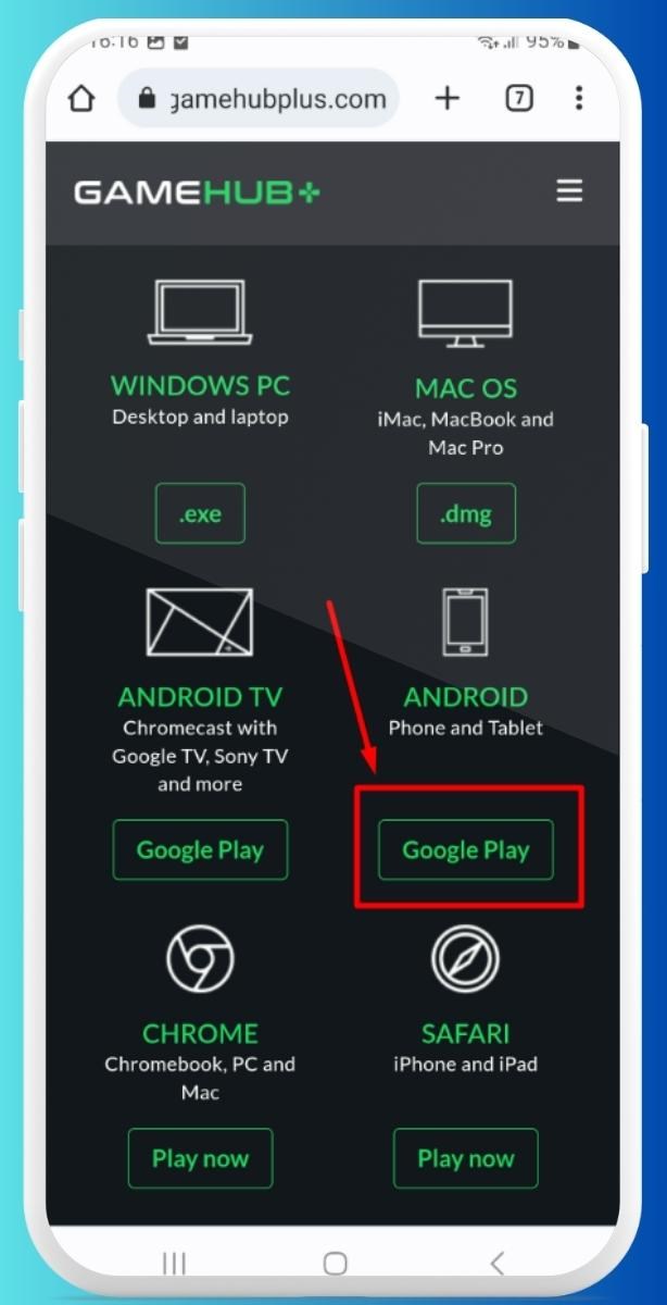 Bước 7: Chọn Google Play để tải GeForce Now cho thiết bị Android