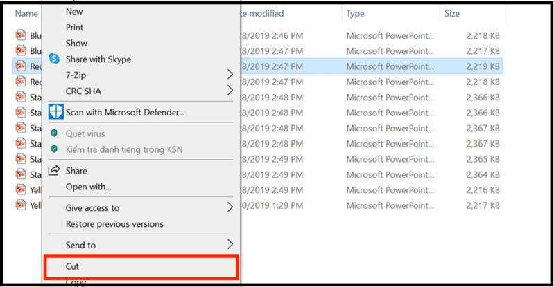 Di chuyển file PowerPoint